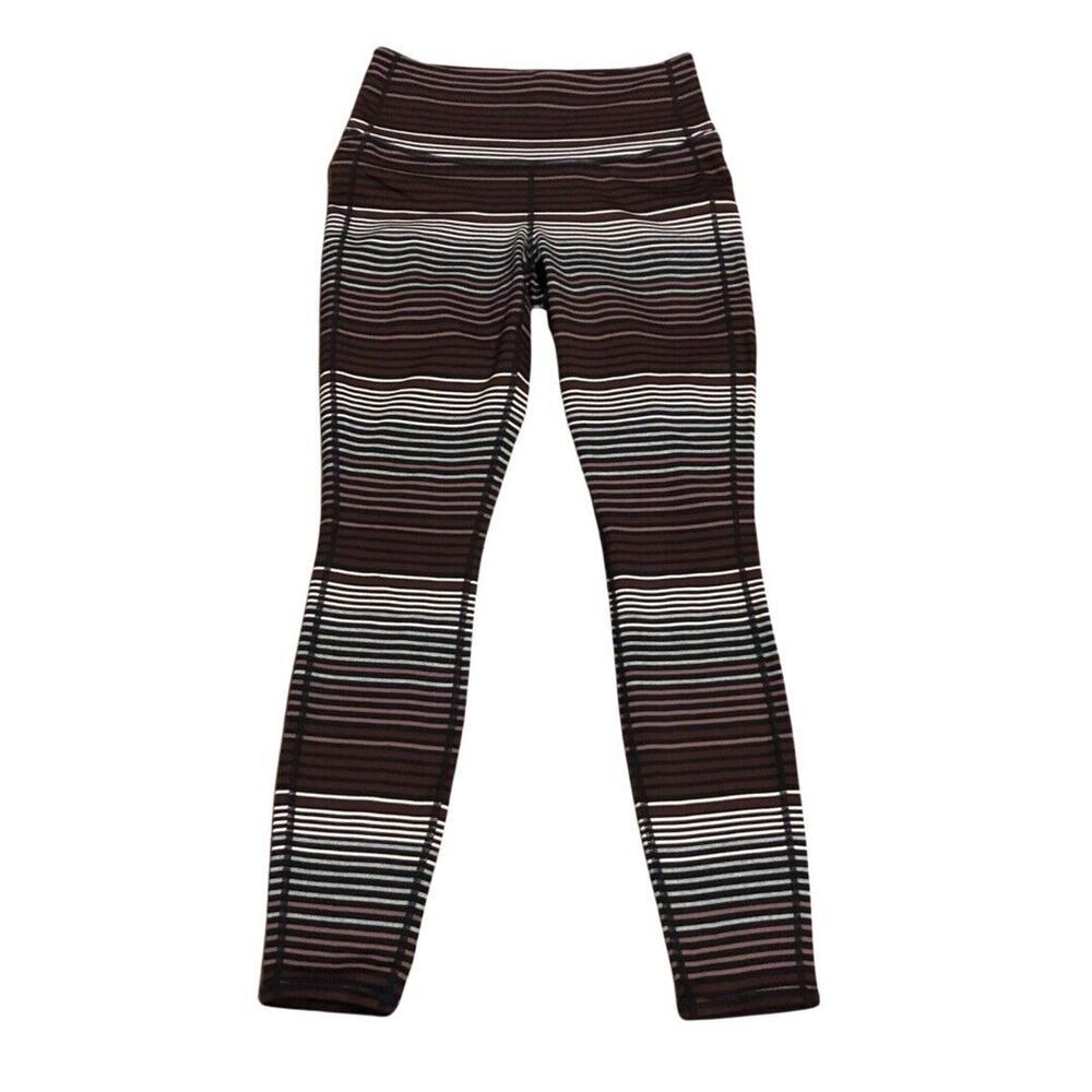 Athleta Leggings XSP Striped Multicolor High Wide Waist